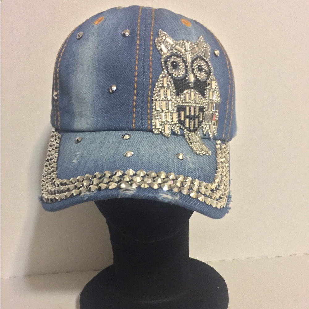 💰💎HOST PICK💰💎 Denim Rhinestone Bling Hat